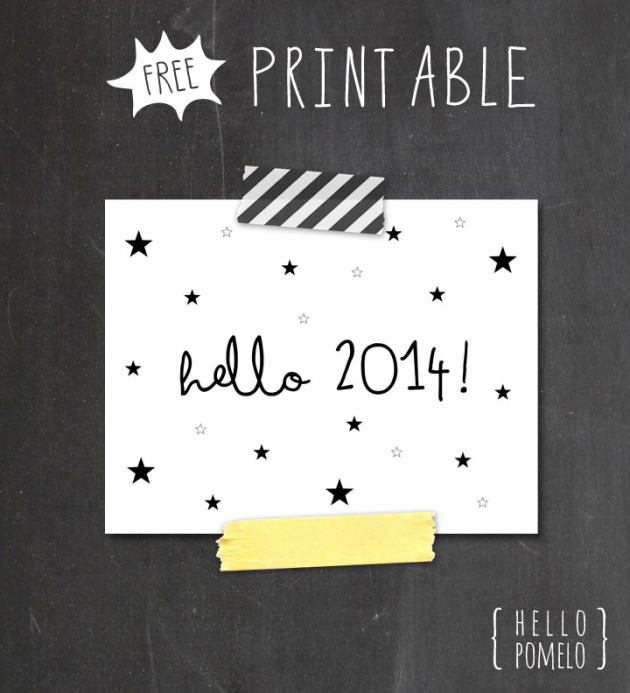 New Year printable by Hello Pomelo