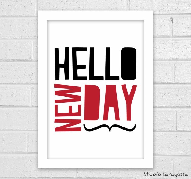 Hello New Day Printable by Studio Saragossa on Etsy